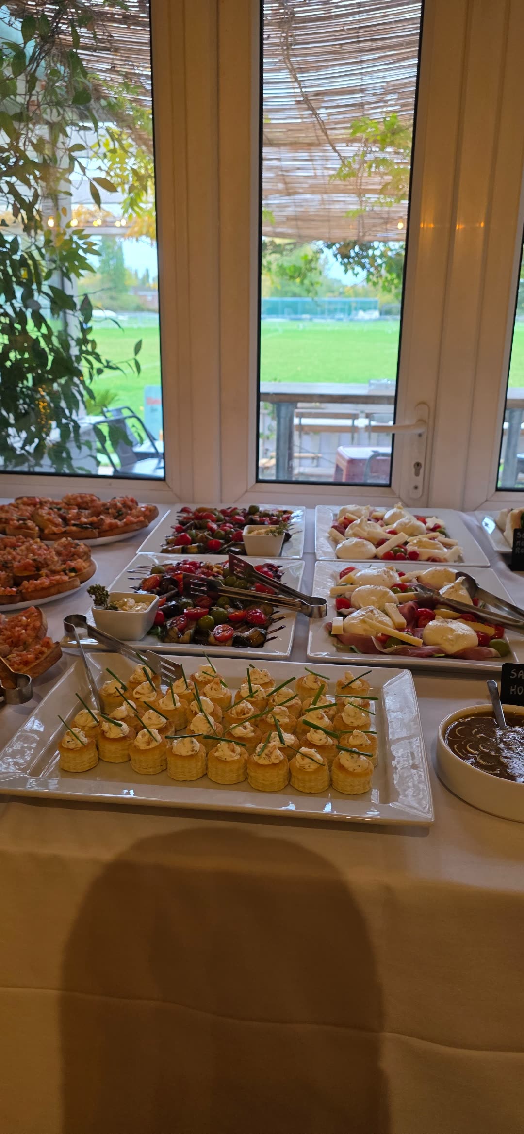 Elegant canapé spread for a private birthday celebration